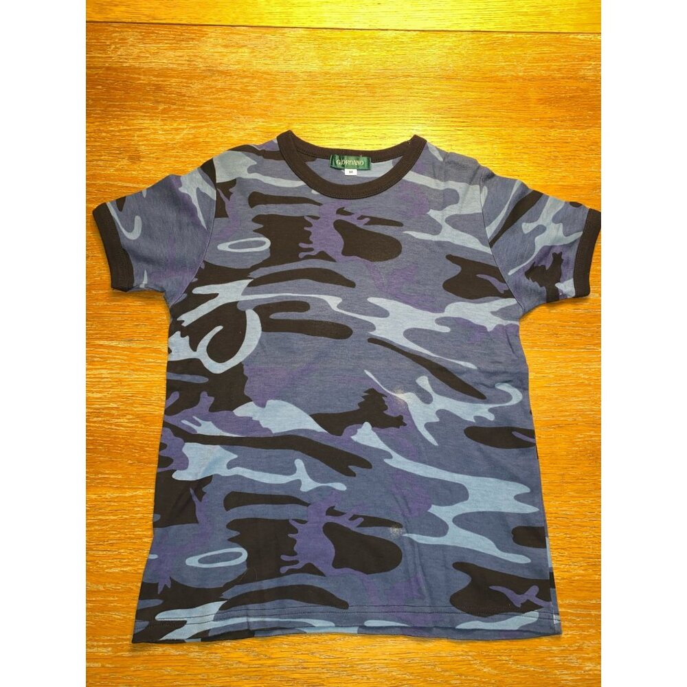 Blue Camo Short Sleeve T-Shirt Size Medium